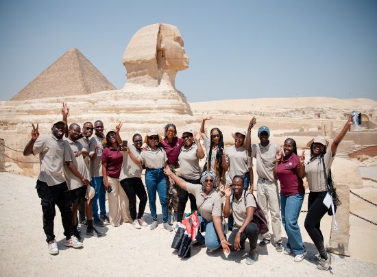 جولة أهرامات الجيزة على هامش ندوة معهد مانديلا بالقاهرة