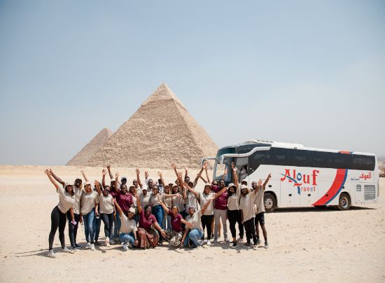 جولة أهرامات الجيزة على هامش ندوة معهد مانديلا بالقاهرة